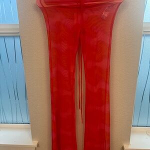 Bershka Bright Pink Sheer Pants